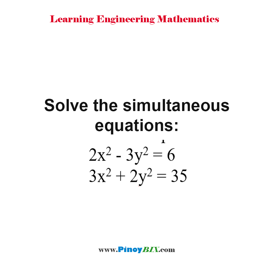 simultaneous equations problems